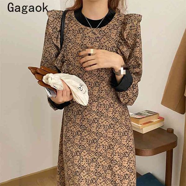 vintage a-line korean women dress spring autumn o neck ruffles midi print dresses chic slim wild vestidos k4038 210531, Black;gray
vintage a-line korean women dress spring autumn o neck ruffles midi print dresses chic slim wild vestidos k4038 210531, Black;gray