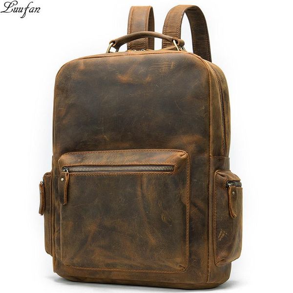 backpack crazy horse genuine leather men 14 inch lapbusiness bag vintage cow travel daypack school bags
backpack crazy horse genuine leather men 14 inch lapbusiness bag vintage cow travel daypack school bags