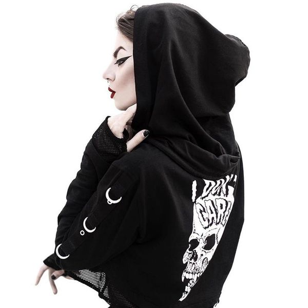 women's hoodies & sweatshirts women's loose sternum print short curled hooded sweatshirt gothic jackets harajuku long sleeve casua, Black
women's hoodies & sweatshirts women's loose sternum print short curled hooded sweatshirt gothic jackets harajuku long sleeve casua, Black
