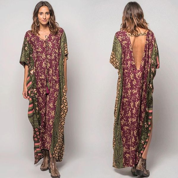 women's swimwear super chic wine red print deep v backless kimono clothing summer vacation swimwears lace up beach cover ups, White;black
women's swimwear super chic wine red print deep v backless kimono clothing summer vacation swimwears lace up beach cover ups, White;black