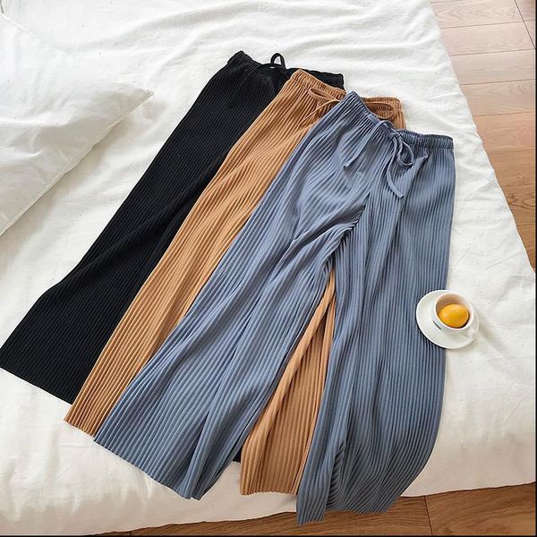 drape tall womens pants waist wide legs female trousers gentle wind of fund pure color elastic with casual, Black;white
drape tall womens pants waist wide legs female trousers gentle wind of fund pure color elastic with casual, Black;white