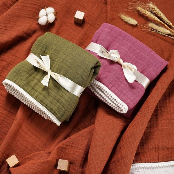 blankets & swaddling 120x120cm soft cotton muslin baby blanket swaddle wrap basket filling breathable infant sleeping cover for stroller
blankets & swaddling 120x120cm soft cotton muslin baby blanket swaddle wrap basket filling breathable infant sleeping cover for stroller