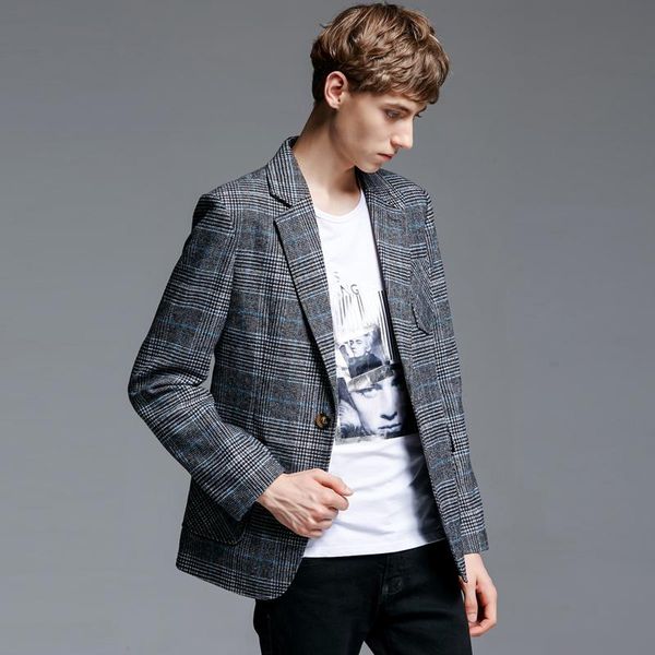 men's suits & blazers 2021 plaid mens blazer luxury single buttons men spring and autumn veste homme costume masculino slim fit, White;black
men's suits & blazers 2021 plaid mens blazer luxury single buttons men spring and autumn veste homme costume masculino slim fit, White;black