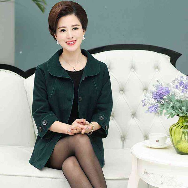 mother's autumn short woolen coat middle-aged and elderly women's spring nine sleeve, Black
mother's autumn short woolen coat middle-aged and elderly women's spring nine sleeve, Black