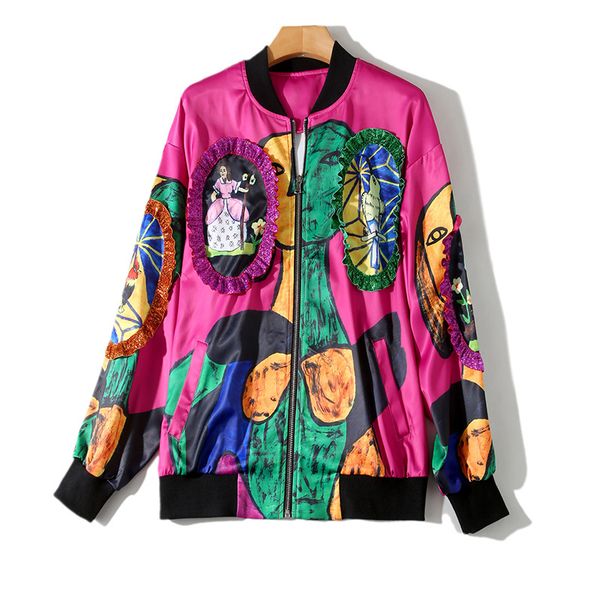 autumn winter woman casual o-neck coat zipper cartoon anime fashion loose high street all-purpose style jackets 210428, Black;brown
autumn winter woman casual o-neck coat zipper cartoon anime fashion loose high street all-purpose style jackets 210428, Black;brown