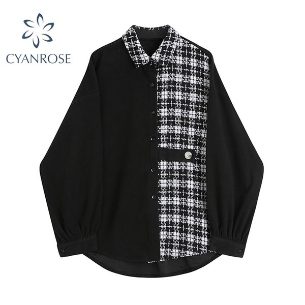 streetwear women's blouse shirt long sleeve patchwork turn down collar spring korean fashion clothing casual female 210430, White
streetwear women's blouse shirt long sleeve patchwork turn down collar spring korean fashion clothing casual female 210430, White