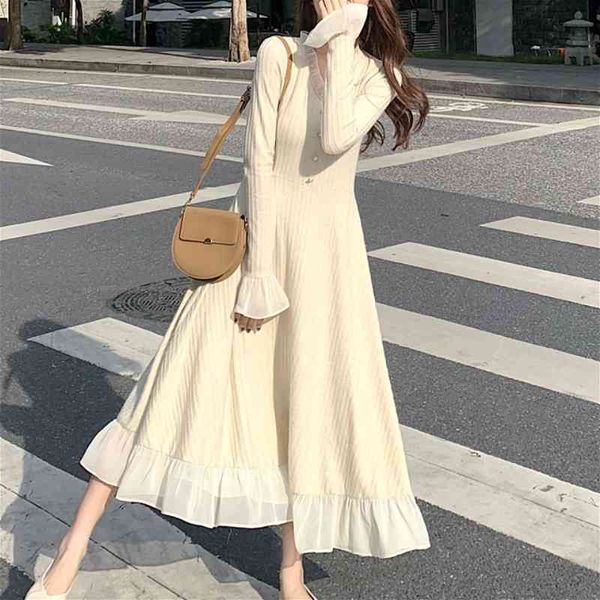 elegant sweater women long sleeve v-neck office knitted female vintage lace one-piece dress korea autumn winter 210322, Black;gray
elegant sweater women long sleeve v-neck office knitted female vintage lace one-piece dress korea autumn winter 210322, Black;gray
