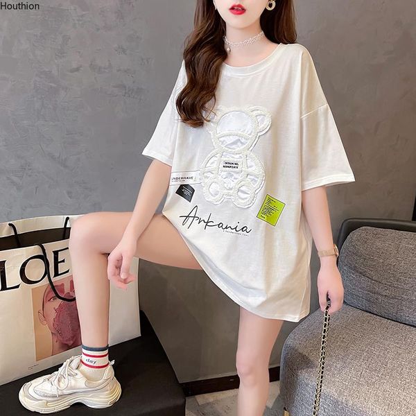 women's t-shirt houthion printing loose oversize tshirt short sleeve korean crop fashion casual o-neck t shirt summer, White
women's t-shirt houthion printing loose oversize tshirt short sleeve korean crop fashion casual o-neck t shirt summer, White