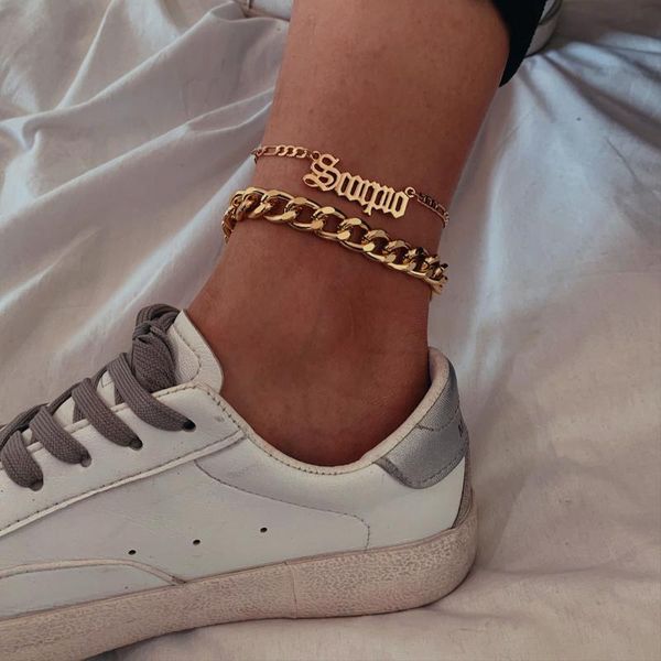 anklets letter pendant thick and thin multilayer chain metal fashion jewelry charms anklet for women miami chunky, Red;blue
anklets letter pendant thick and thin multilayer chain metal fashion jewelry charms anklet for women miami chunky, Red;blue
