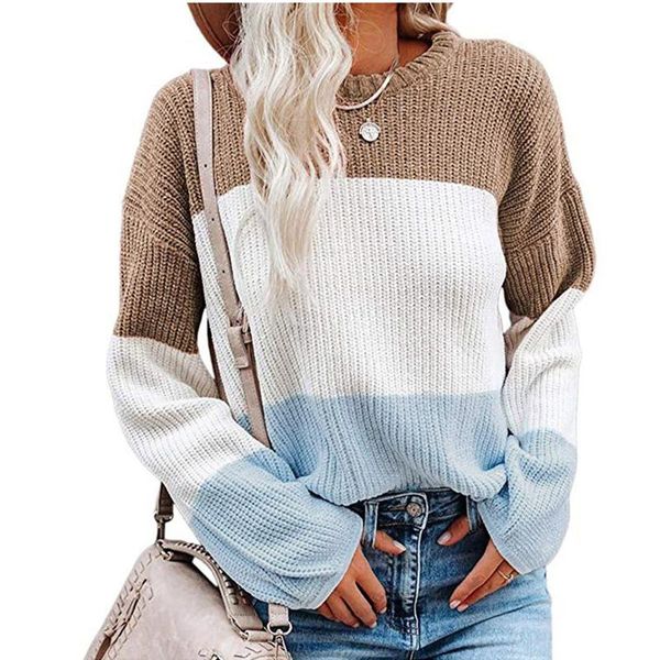 women's knits & tees autumn winter women patchworked casual sweater latern sleeve 2021 round neck pullover sweaters oversized knitted p, White
women's knits & tees autumn winter women patchworked casual sweater latern sleeve 2021 round neck pullover sweaters oversized knitted p, White