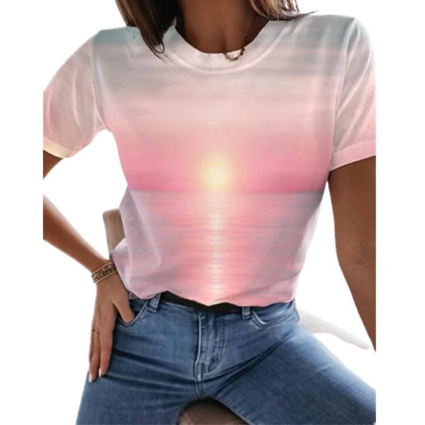 women's t-shirt 2021 summer 3xl women 3d ocean landscape t shirt streetwear casual short sleeve o-neck plus size cotton tee clothes, White
women's t-shirt 2021 summer 3xl women 3d ocean landscape t shirt streetwear casual short sleeve o-neck plus size cotton tee clothes, White