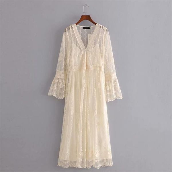 casual dresses 2021 summer women's elegant lace v-neck perspective embroidery mesh  thin little fairy temperament long dress, Black;gray
casual dresses 2021 summer women's elegant lace v-neck perspective embroidery mesh  thin little fairy temperament long dress, Black;gray