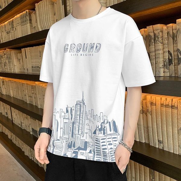 men's t-shirts 2021 summer korean fashion brand ins casual t-shirt comfortable&loose wild short-sleeved, White;black
men's t-shirts 2021 summer korean fashion brand ins casual t-shirt comfortable&loose wild short-sleeved, White;black