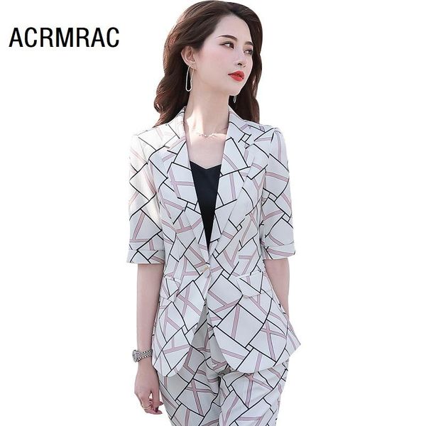 women suits summer half sleeve plaid blazers pants office lady formal work clothes woman set 9890 women's two piece, White
women suits summer half sleeve plaid blazers pants office lady formal work clothes woman set 9890 women's two piece, White