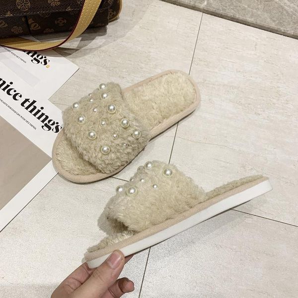 slippers women fur furry shoes for fluffy soft indoor slides thick flats heel non slip design house winter keep warm, Black
slippers women fur furry shoes for fluffy soft indoor slides thick flats heel non slip design house winter keep warm, Black