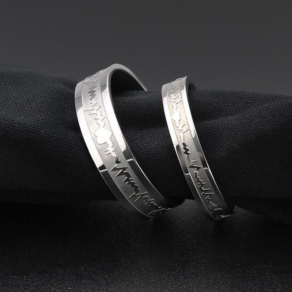 wedding rings men and women fashion couple stainless steel ecg pattern ring titanium jewelry, Slivery;golden
wedding rings men and women fashion couple stainless steel ecg pattern ring titanium jewelry, Slivery;golden
