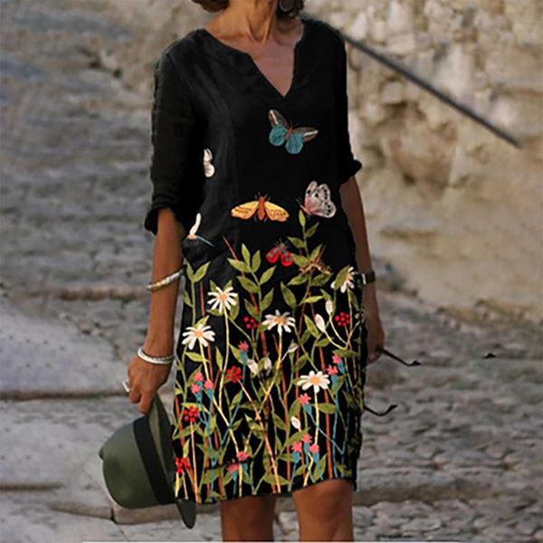 casual dresses fashion women summer punk vintage high street chic floral print dress short sleeve v-neck printed, Black;gray
casual dresses fashion women summer punk vintage high street chic floral print dress short sleeve v-neck printed, Black;gray
