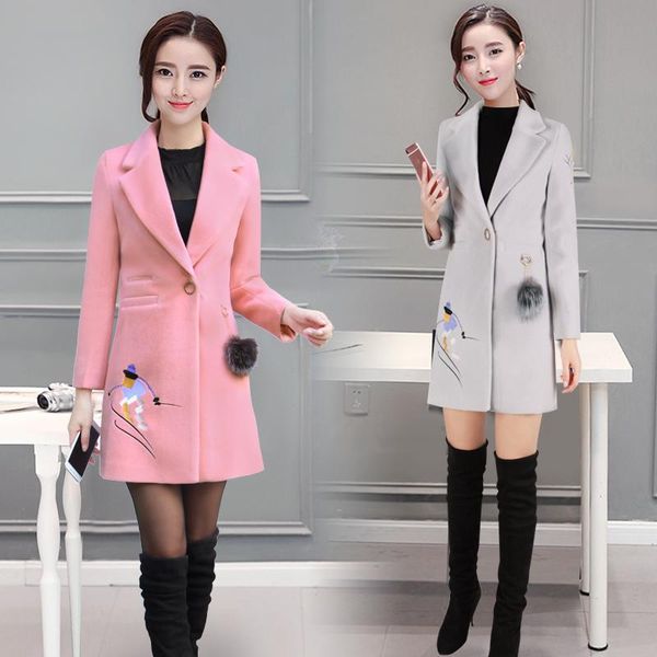 women's wool & blends 2021 autumn and winter fashion loose large size long coat women, Black
women's wool & blends 2021 autumn and winter fashion loose large size long coat women, Black