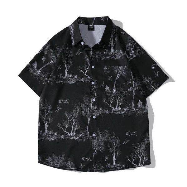 men's casual shirts 2022 high street hawaiian pine full print beach cardigan leisure short sleeves man, White;black
men's casual shirts 2022 high street hawaiian pine full print beach cardigan leisure short sleeves man, White;black