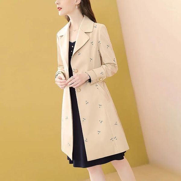 women's trench coats 2021 spring autumn jackets female mid long embroidery windbreaker outerwear casual sleeve women coatr1615, Tan;black
women's trench coats 2021 spring autumn jackets female mid long embroidery windbreaker outerwear casual sleeve women coatr1615, Tan;black