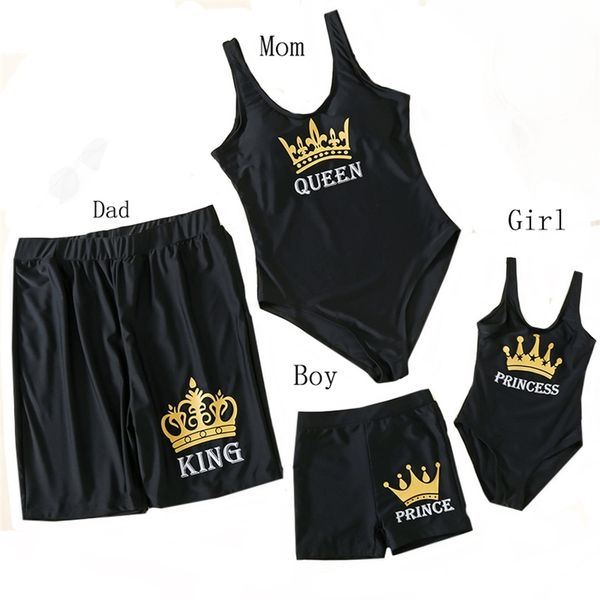 family matching swimsuit one piece women children's swimwear men shorts mother daughter kid son girl crown swimming suit 210417, Blue
family matching swimsuit one piece women children's swimwear men shorts mother daughter kid son girl crown swimming suit 210417, Blue