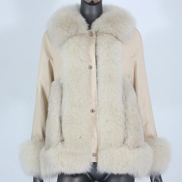 women's fur & faux cxfs 2021 real coat winter jacket women natural collar sheepskin leather thick outerwear streetwear fashion, Black
women's fur & faux cxfs 2021 real coat winter jacket women natural collar sheepskin leather thick outerwear streetwear fashion, Black