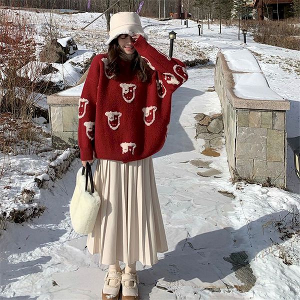 cow cartoon knitted sweater korean style red fashion women streetwear autumn 2021 casual plus size loose womens jumper sweaters, Black
cow cartoon knitted sweater korean style red fashion women streetwear autumn 2021 casual plus size loose womens jumper sweaters, Black