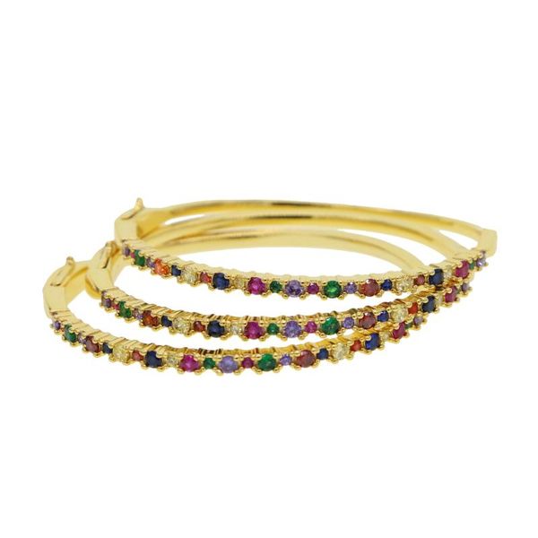 link, chain rainbow colorful cubic zirconia cz bangle bracelet for girlfriend women gold color brass 17-19cm, Black
link, chain rainbow colorful cubic zirconia cz bangle bracelet for girlfriend women gold color brass 17-19cm, Black