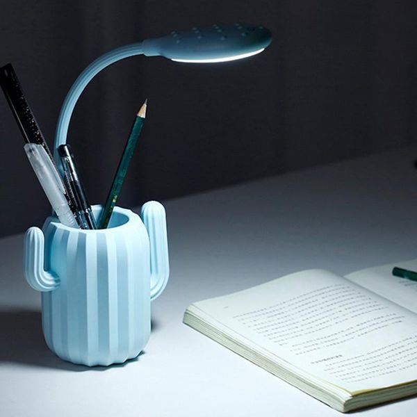 table lamps lumiparty rechargeable cactus shape eye protective led lamp for student kids room bedside reading