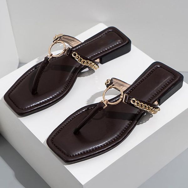 slippers summer women heels slides square toe fashion chain decoration for ladies, Black
slippers summer women heels slides square toe fashion chain decoration for ladies, Black