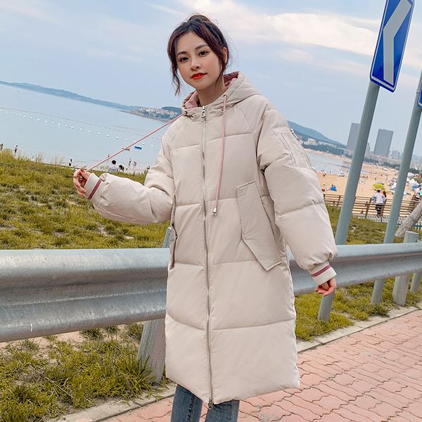 winter long hooded parka coat thick warm jacket women sweet solid sleeve female office lady 210513, Black
winter long hooded parka coat thick warm jacket women sweet solid sleeve female office lady 210513, Black