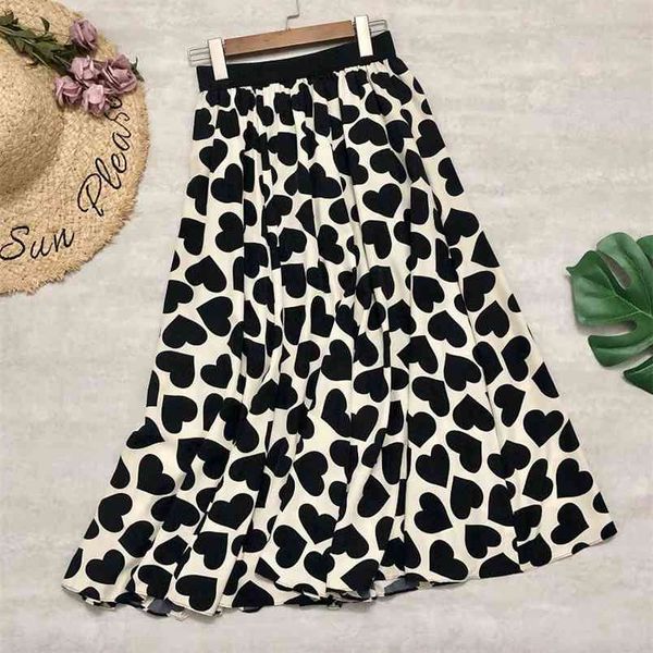 autumn korean women simple love skirt casual high waist a-line big swing mid-length umbrella 210527, Black
autumn korean women simple love skirt casual high waist a-line big swing mid-length umbrella 210527, Black