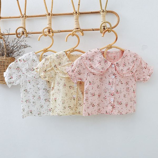 0-3yrs doll collar kids girl short sleeve floral shirt summer infant baby girl newborn shirt clothes loose baby girl shirt, Blue
0-3yrs doll collar kids girl short sleeve floral shirt summer infant baby girl newborn shirt clothes loose baby girl shirt, Blue