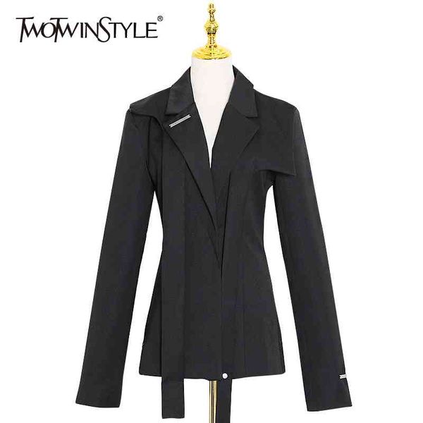 casual black blazer for women notched long sleeve cross bandage solid blazers female fashion clothing fall 210524, White;black
casual black blazer for women notched long sleeve cross bandage solid blazers female fashion clothing fall 210524, White;black