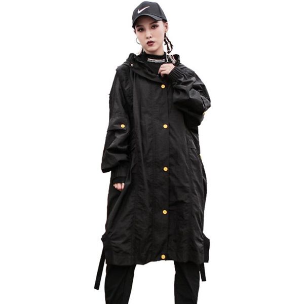 spring women's jackets 2021 autumn women windbreaker coat long black overcoat hooded loose casual female jacket trench coats, Tan;black
spring women's jackets 2021 autumn women windbreaker coat long black overcoat hooded loose casual female jacket trench coats, Tan;black