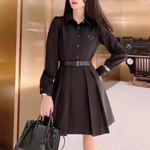 women blazers pleated skirt with button letters budge lady slim belt dress shirts long sleeves autumn spring style dresses, White;black
women blazers pleated skirt with button letters budge lady slim belt dress shirts long sleeves autumn spring style dresses, White;black
