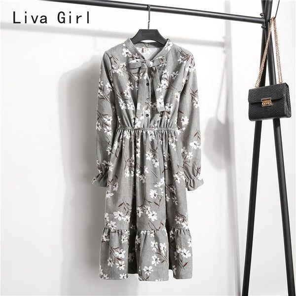 casual dresses women autumn winter dress corduroy long-sleeve floral bottom vintage fashion single-breasted thick retro, Black;gray
casual dresses women autumn winter dress corduroy long-sleeve floral bottom vintage fashion single-breasted thick retro, Black;gray
