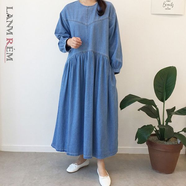 women blue mid-long big size cowboy dress round neck long sleeve loose fit fashion tide spring autumn 2e1429 210507, Black;gray
women blue mid-long big size cowboy dress round neck long sleeve loose fit fashion tide spring autumn 2e1429 210507, Black;gray