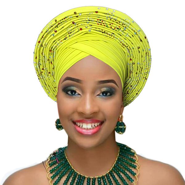 african turban wedding auto gele african headtie headwraps aso oke gele already made headband, Blue;gray
african turban wedding auto gele african headtie headwraps aso oke gele already made headband, Blue;gray