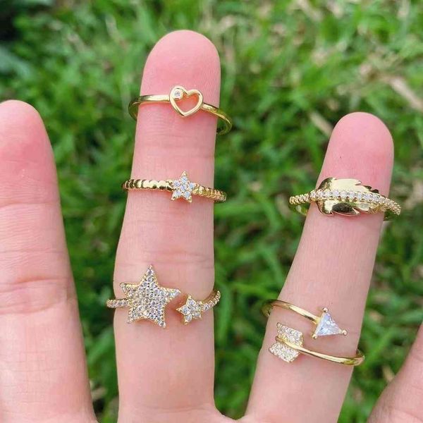 10pcs boho gold heart star for woman trendy crystal zirconia knuckle finger rings 2021 jewelry, Silver
10pcs boho gold heart star for woman trendy crystal zirconia knuckle finger rings 2021 jewelry, Silver