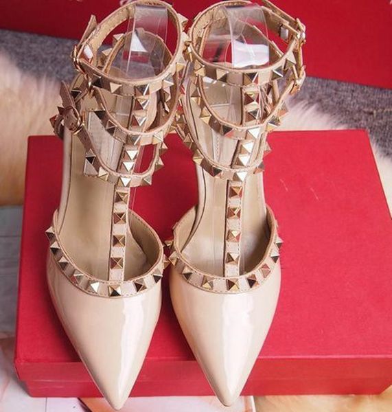 classic women high heels dress shoes strap with studs rivets slippers sandals girls pointed party toe buckle platform pumps wedding, Black
classic women high heels dress shoes strap with studs rivets slippers sandals girls pointed party toe buckle platform pumps wedding, Black