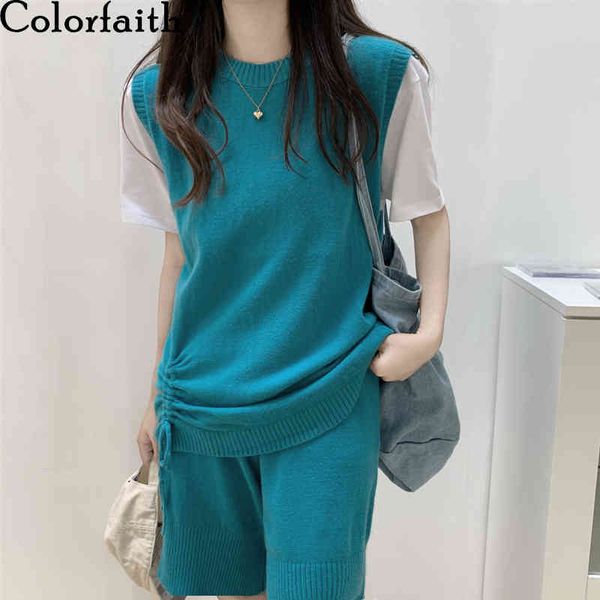 colorfaith summer autumn women sets 2 piece outfits matching short knitted high waist korean oversize lady suit ws1310 210427, White
colorfaith summer autumn women sets 2 piece outfits matching short knitted high waist korean oversize lady suit ws1310 210427, White