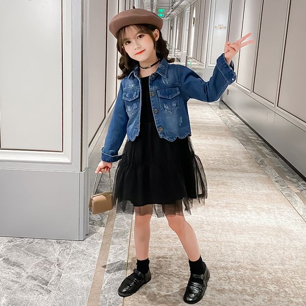 2022 girls clothing sets 2pcs denim jacket+tutu skirt fashion children coat casual spring baby school kids jacket clothes, Blue;gray
2022 girls clothing sets 2pcs denim jacket+tutu skirt fashion children coat casual spring baby school kids jacket clothes, Blue;gray