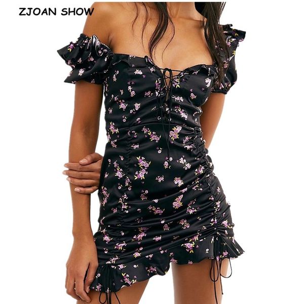 casual dresses vintage black floral print women dress lady ruffles lacing up v neck drawstring draped ruched bodycon mini par, Black;gray
casual dresses vintage black floral print women dress lady ruffles lacing up v neck drawstring draped ruched bodycon mini par, Black;gray