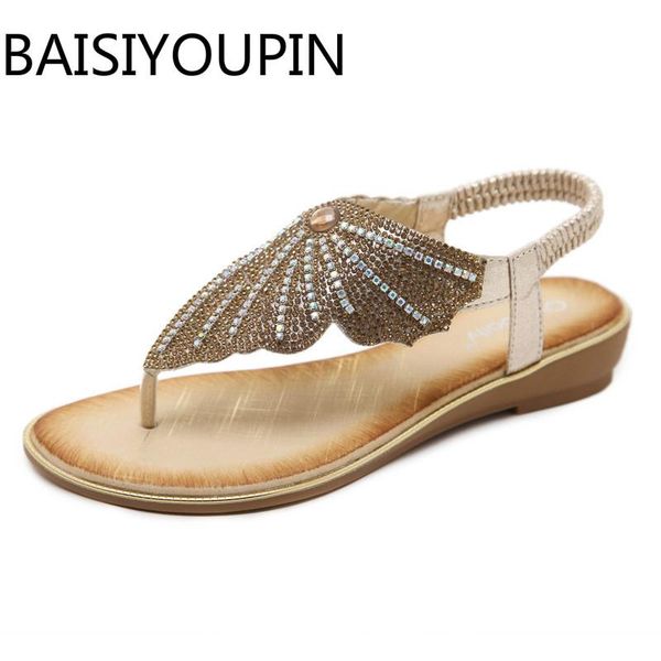 fashion european women causal beach sandals rhinestone irregular flats flip flops large szie 41 42 all match type t toe, Black
fashion european women causal beach sandals rhinestone irregular flats flip flops large szie 41 42 all match type t toe, Black