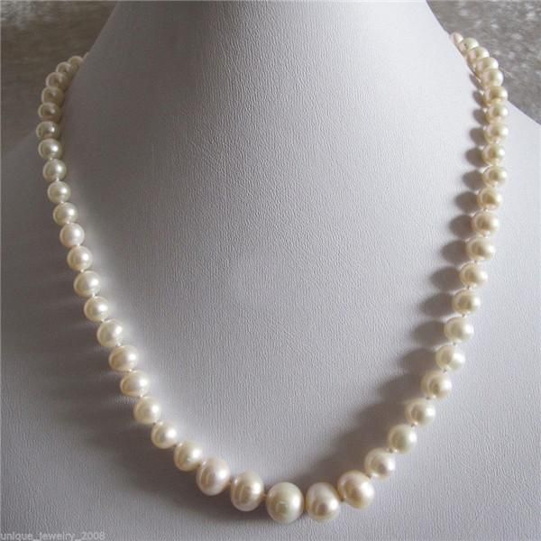 chokers habitoo classic natural 4-9mm white graduated freshwater pearl necklace strand jewelry silver lobster clasp for women party gift, Golden;silver
chokers habitoo classic natural 4-9mm white graduated freshwater pearl necklace strand jewelry silver lobster clasp for women party gift, Golden;silver