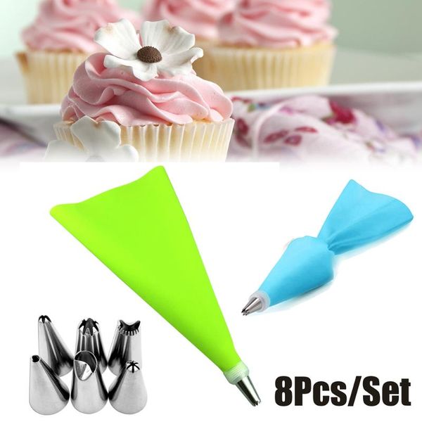 baking & pastry tools 8pcs/set silicone kitchen accessories icing piping cream bag with 6 stainless steel nozzle diy cake decorating tips se
baking & pastry tools 8pcs/set silicone kitchen accessories icing piping cream bag with 6 stainless steel nozzle diy cake decorating tips se