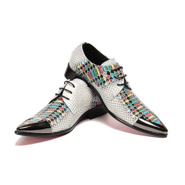 chaussures homme muti color men formal shoes snake skin iron pointed toe lace up for men fashion dress wedding oxford shoes, Black
chaussures homme muti color men formal shoes snake skin iron pointed toe lace up for men fashion dress wedding oxford shoes, Black