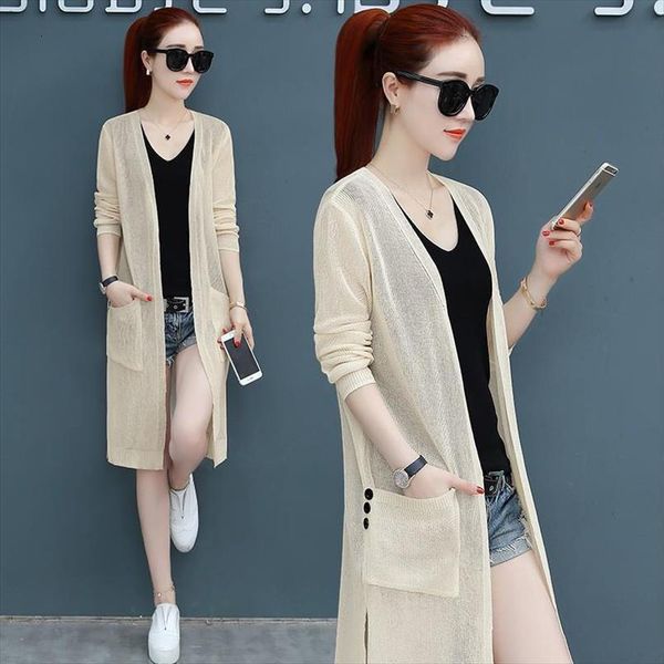 women summer fashion long knitted womens sweaters casual thin cardigan female air conditioning cape sun protection shirt g266, White;black
women summer fashion long knitted womens sweaters casual thin cardigan female air conditioning cape sun protection shirt g266, White;black