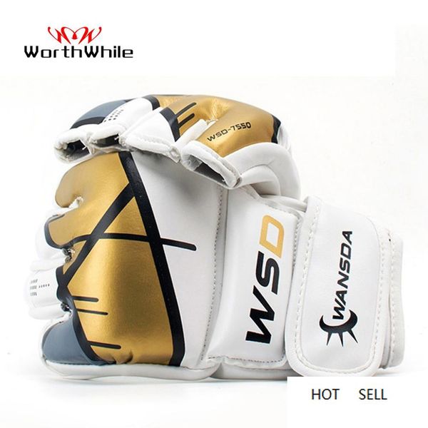 worthwhile half finger mma gloves kick boxing men women pu karate muay thai guantes de boxeo fight sanda training equipment, Black;gray
worthwhile half finger mma gloves kick boxing men women pu karate muay thai guantes de boxeo fight sanda training equipment, Black;gray